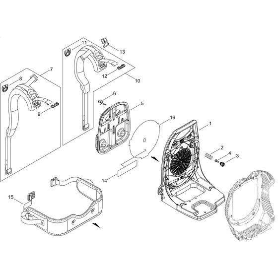 Backpack Harness for ECHO PB-8010 Backpack Blower