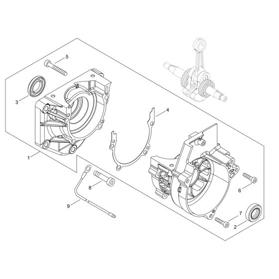 Crankcase for ECHO PB-8010 Backpack Blower