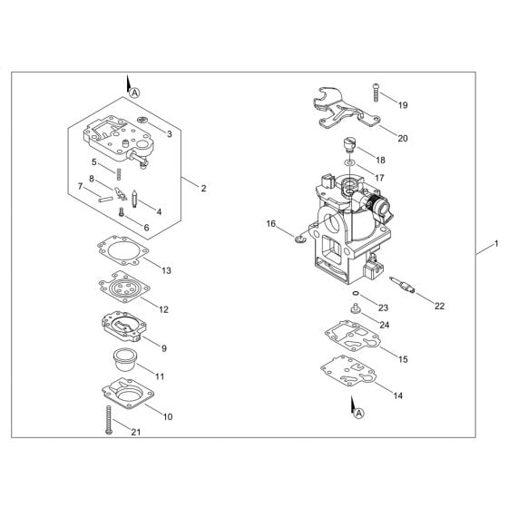 Carburetor for ECHO PB-8010 Backpack Blower