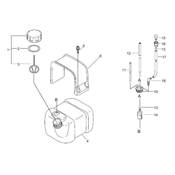 Fuel Tank for ECHO PB-750 Backpack Blower