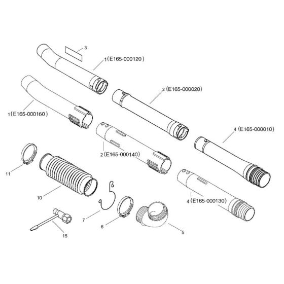 Pipe, Tool for ECHO PB-750 Backpack Blower