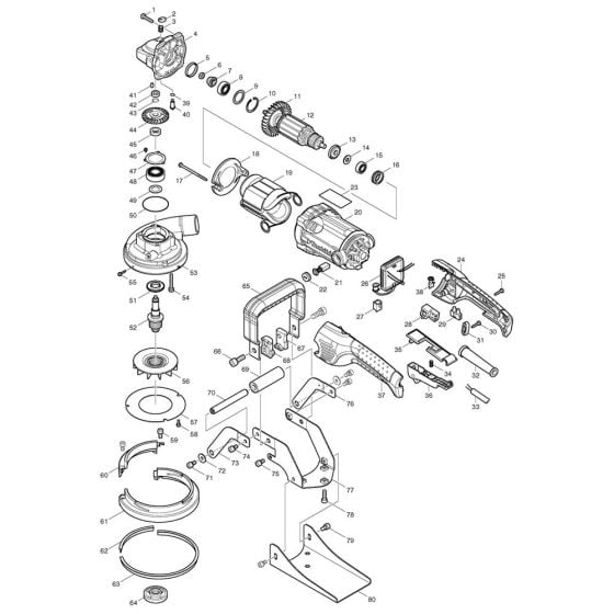 Complete Assembly for Makita PC5001C Planer