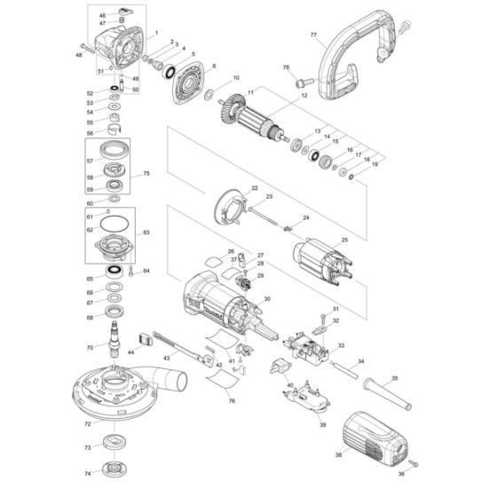 Complete Assembly for Makita PC5010C Planer