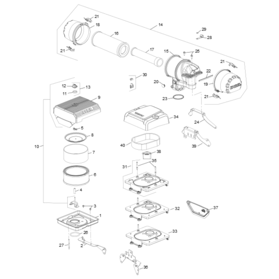 Air Intake for Kohler PCH680 Engines