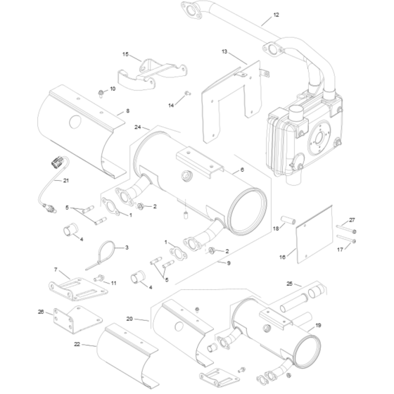 Exhaust for Kohler PCH680 Engines