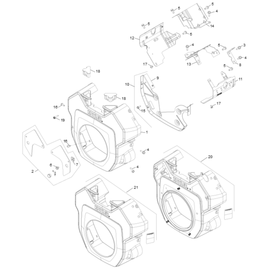 Blower Housing for Kohler PCH740 Engines