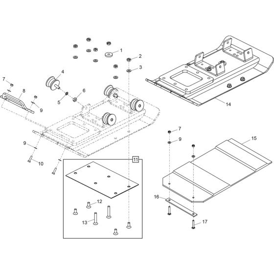 Baseplate Assembly (PCLX 32S) for Belle Forward Plate Compactor