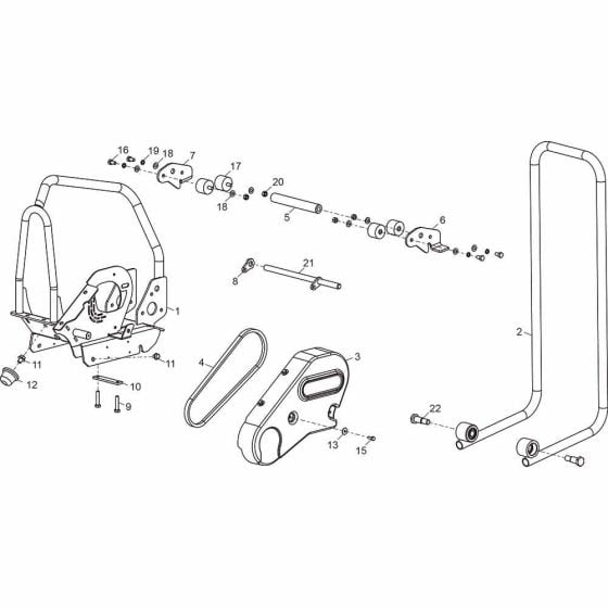 Bedplate Assembly for Belle PCLX 32, 32S & 40 Forward Plate Compactor