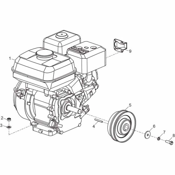 Engine & Drive Kit for Belle PCLX 32, 32S & 40 Forward Plate Compactor