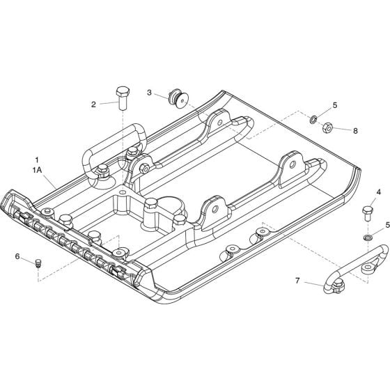 Baseplate Assembly for Belle PCX 13/40E+ Forward Plate Compactor