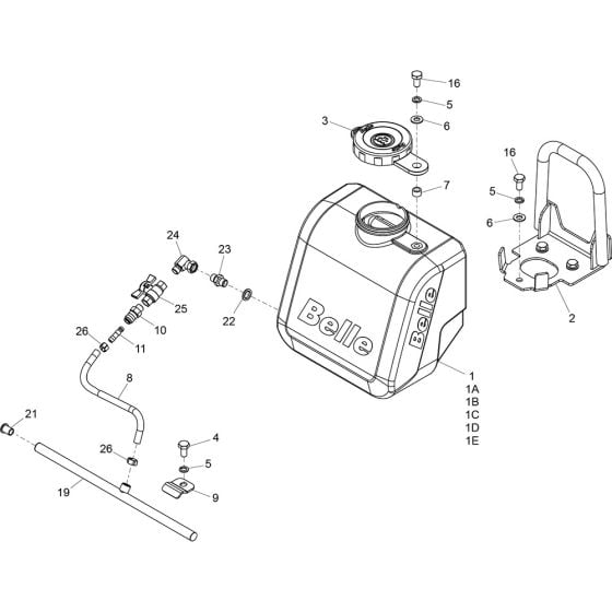 Water Kit Option for Belle PCX 13/40E+ Forward Plate Compactor