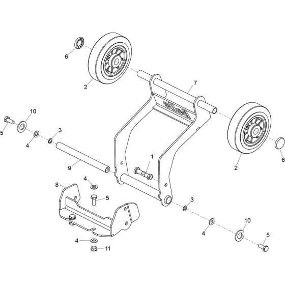 Wheel Kit Option for Belle PCX 13/40E+ Forward Plate Compactor