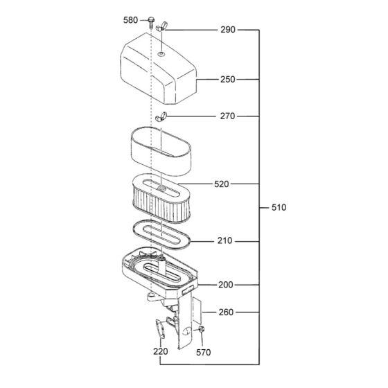 Air Cleaner Assembly for Wacker PDI3 Pump