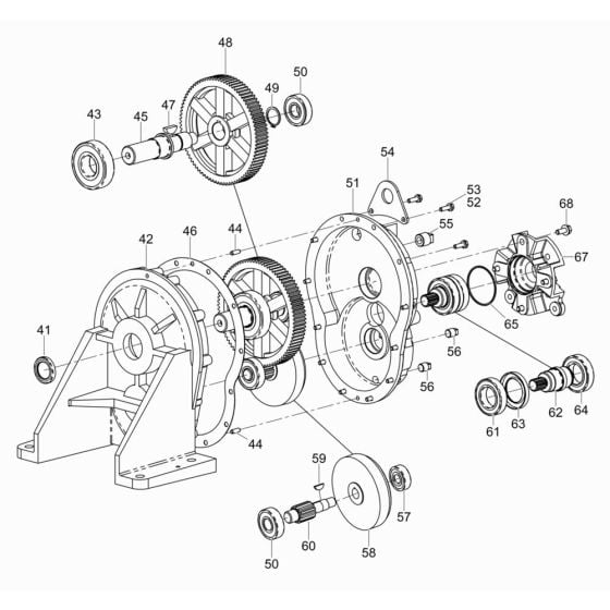 Gearbox Assembly for Wacker PDI3A Pump