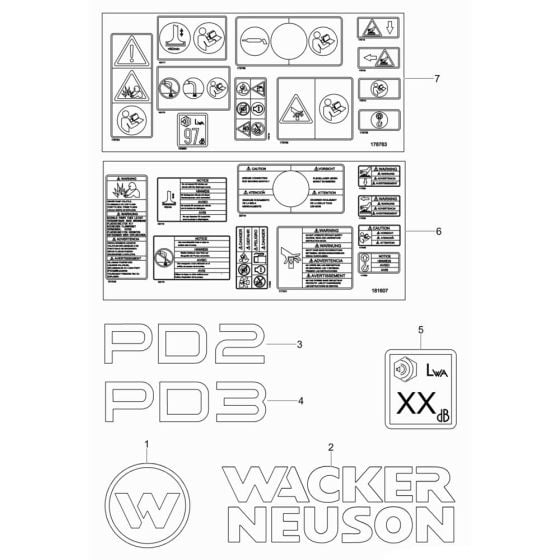 Decals for Wacker PDI3A Pump