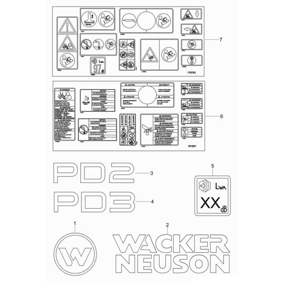 Decals for Wacker PDT2 Pump