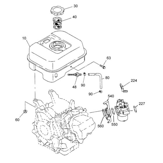 Fuel Tank Assembly for Wacker PDT2 Pump