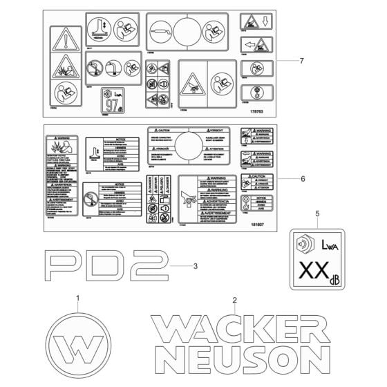 Decals for Wacker PDT2A Pump