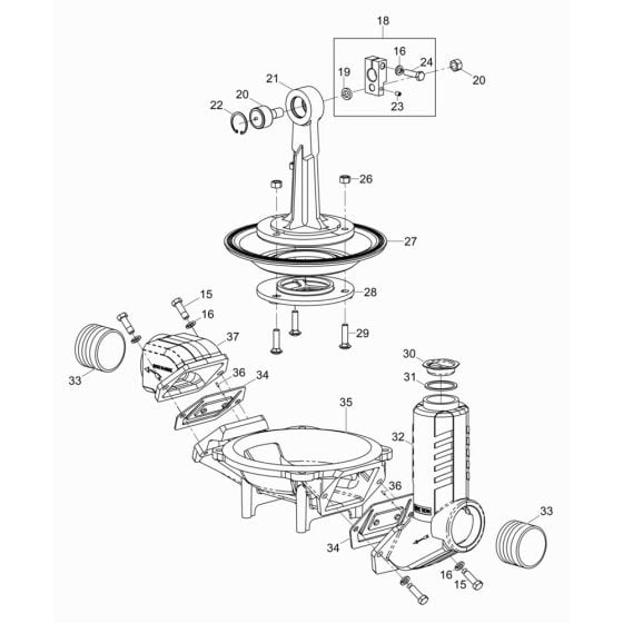 Housing Assembly for Wacker PDT3 Pump