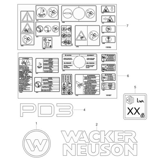 Decals for Wacker PDT3 Pump