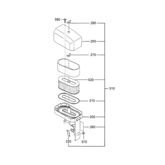 Air Cleaner Assembly for Wacker PG2 Pump