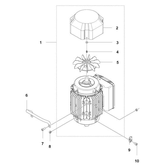 Motor Assembly for Husqvarna PG 280 Floor Grinder