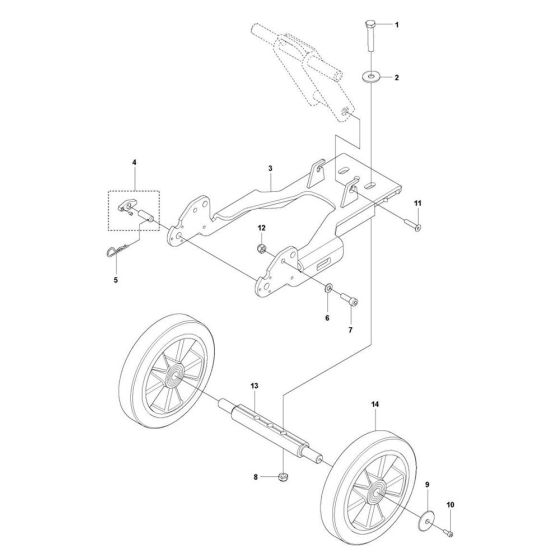 Chassis Assembly for Husqvarna PG 280 S Floor Grinder