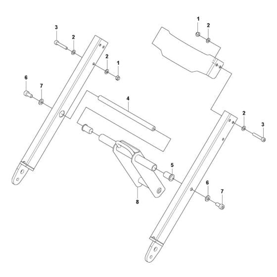 Lower Frame Assembly for Husqvarna PG 280 S Floor Grinder