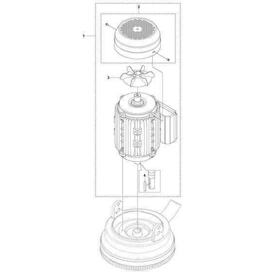 Motor Assembly for Husqvarna PG 280 S Floor Grinder