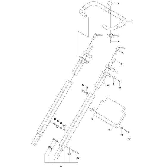 Upper Frame Assembly for Husqvarna PG 280 S Floor Grinder