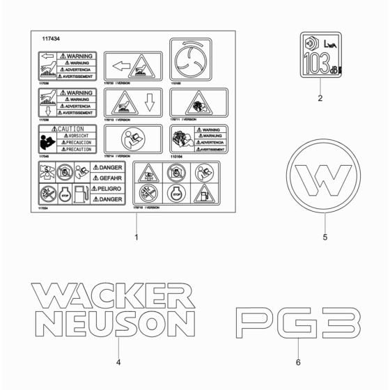 Decals for Wacker PG3 Pump