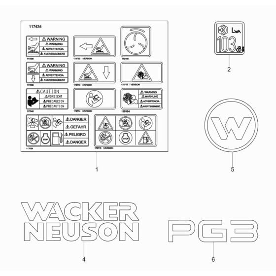 Decals for Wacker PG3A Pump