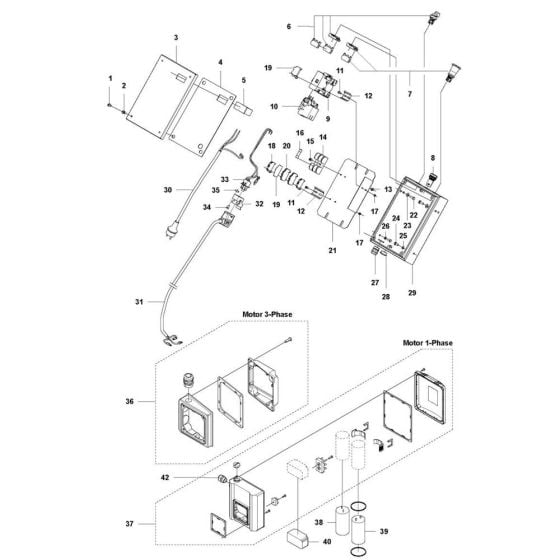 Electrical Assembly for Husqvarna PG 400 Floor Grinder