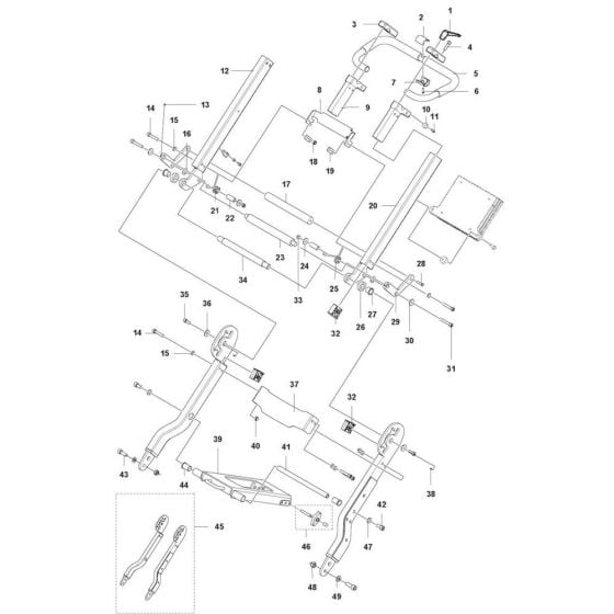 Frame Assembly for Husqvarna PG 400 Floor Grinder