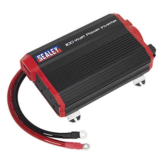 Power Inverter Modified Sine Wave 1100W 12V DC - 230V 50Hz Sealey Part No. PI1100