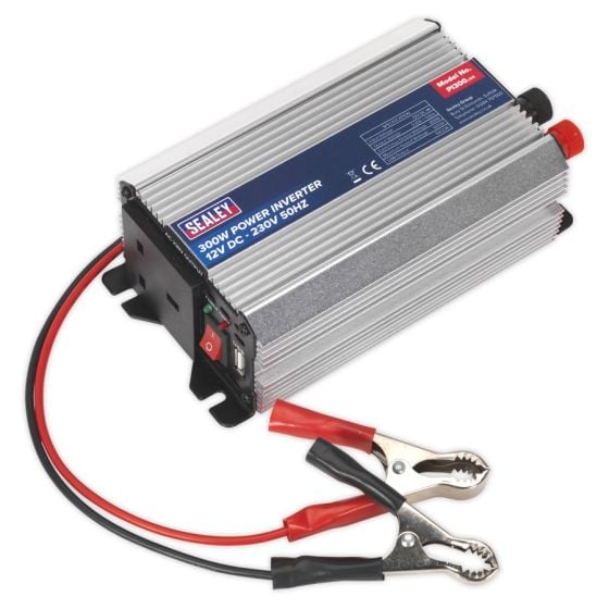 Power Inverter 300W 12V DC - 230V 50Hz Sealey Part No. PI300