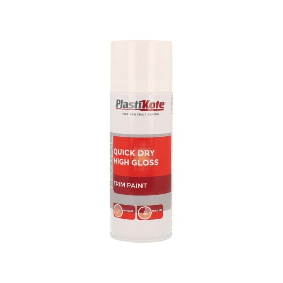 Trade Quick Dry Trim Spray High Gloss White 400ml