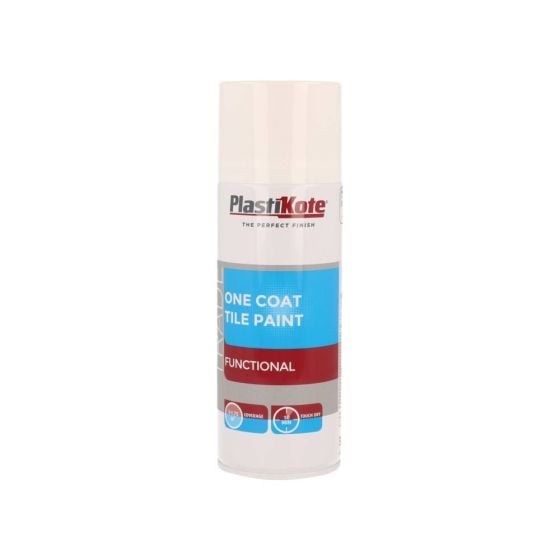 Trade One Coat Spray Tile Paint Gloss White 400ml