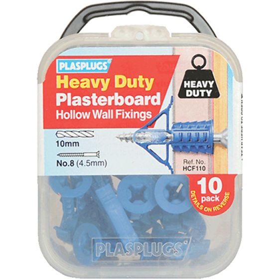 HCF110 Heavy-Duty Plasterboard Fixings (10) by Plasplugs - HCF110