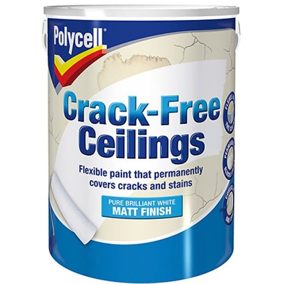 Crack-Free Ceilings Smooth Matt 5 Litre by Polycell - 5084976