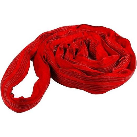 Polyester Roundsling - WLL: 5T (Red) - 10M Sling Circumference - Manufactured from High Quality, Durable Polyester Fibres