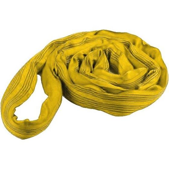 Polyester Roundsling - WLL: 3T (Yellow) - 12M Sling Circumference - Manufactured from High Quality, Durable Polyester Fibres