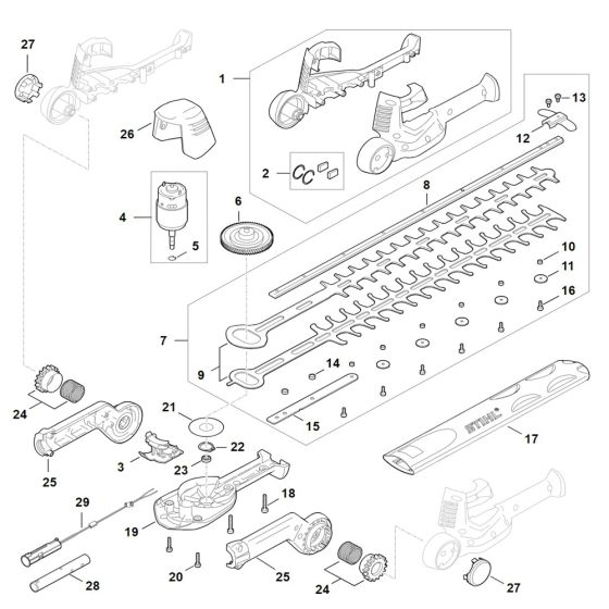 Powerhead Assembly for Stihl HLA 56 Hedgetrimmer