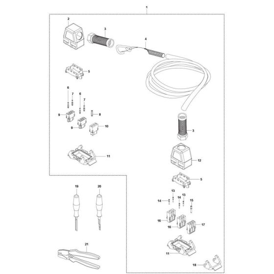 Wiring Harness Assembly for Husqvarna PP 492 Power Pack