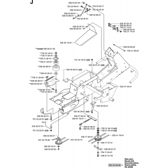 Chassis/Frame Assembly for Husqvarna PR15 Riders