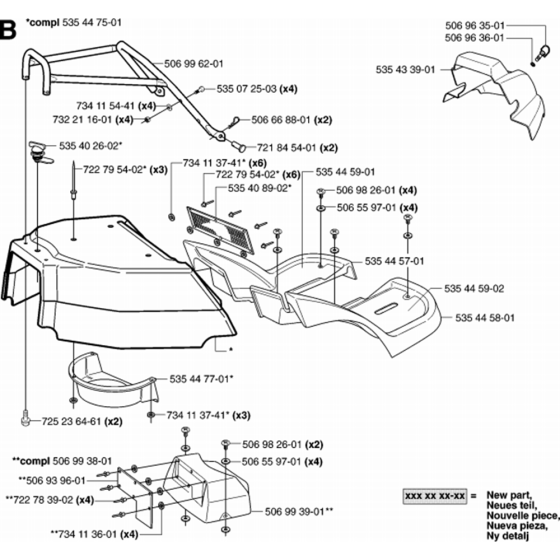 Cover Assembly-1 for Husqvarna PR15 Riders