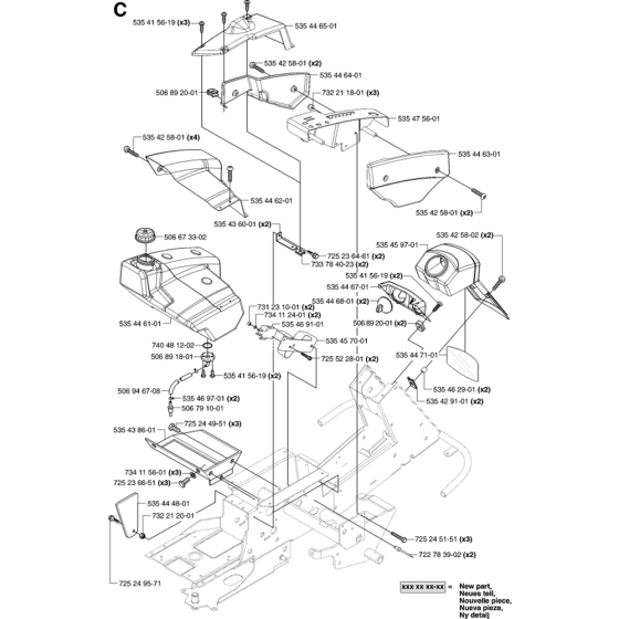 Cover Assembly-2 for Husqvarna PR15 Riders