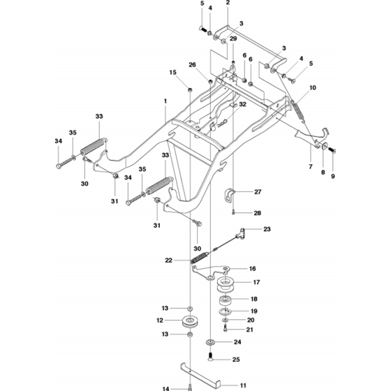 Frame Assembly for Husqvarna PR17 Riders