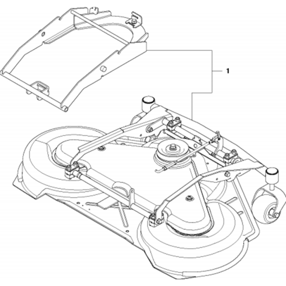 44"/112cm Cutting Deck Assembly-1 for Husqvarna PR17 AWD Riders