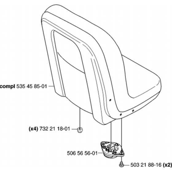 Seat Assembly for Husqvarna PR18 Riders